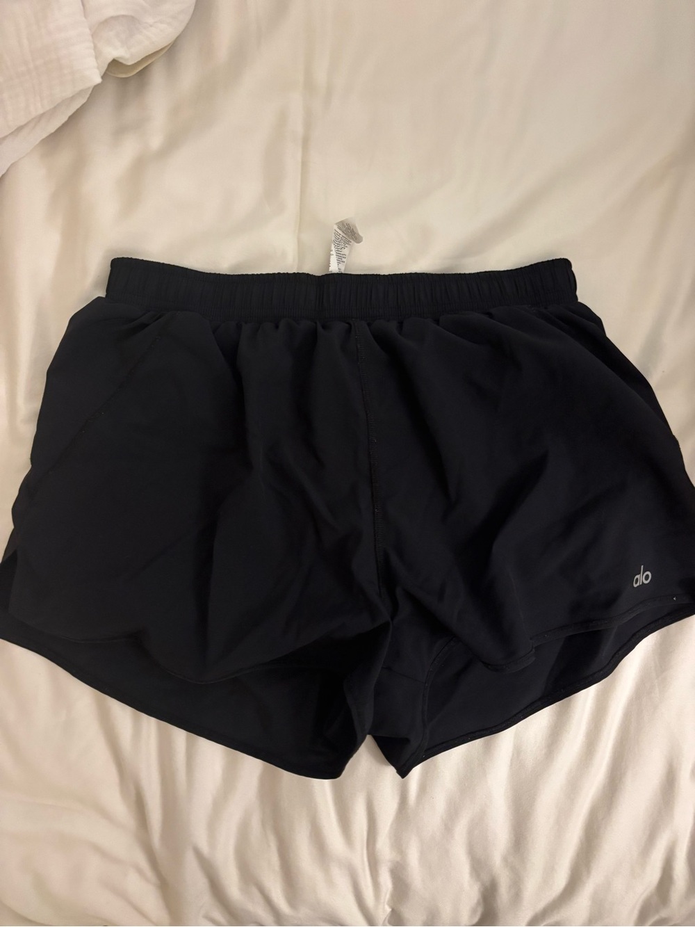 ALO Yoga Black Athletic Shorts with Built-In Liner